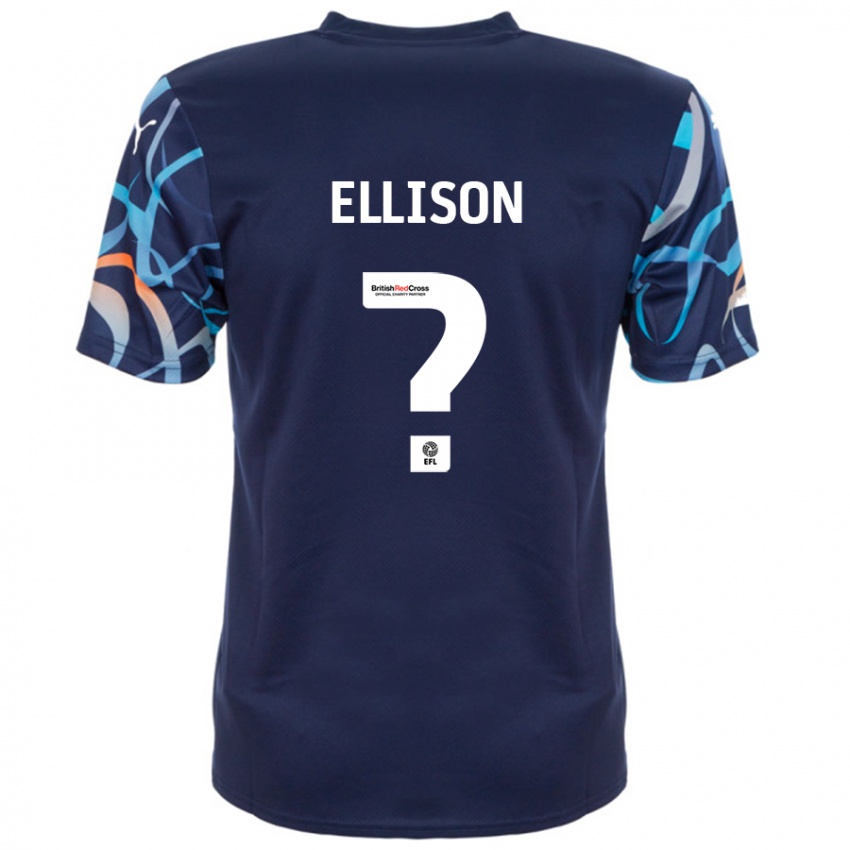 Kinderen Jordyn Ellison #0 Marineblauw Uitshirt Uittenue 2024/25 T-Shirt België