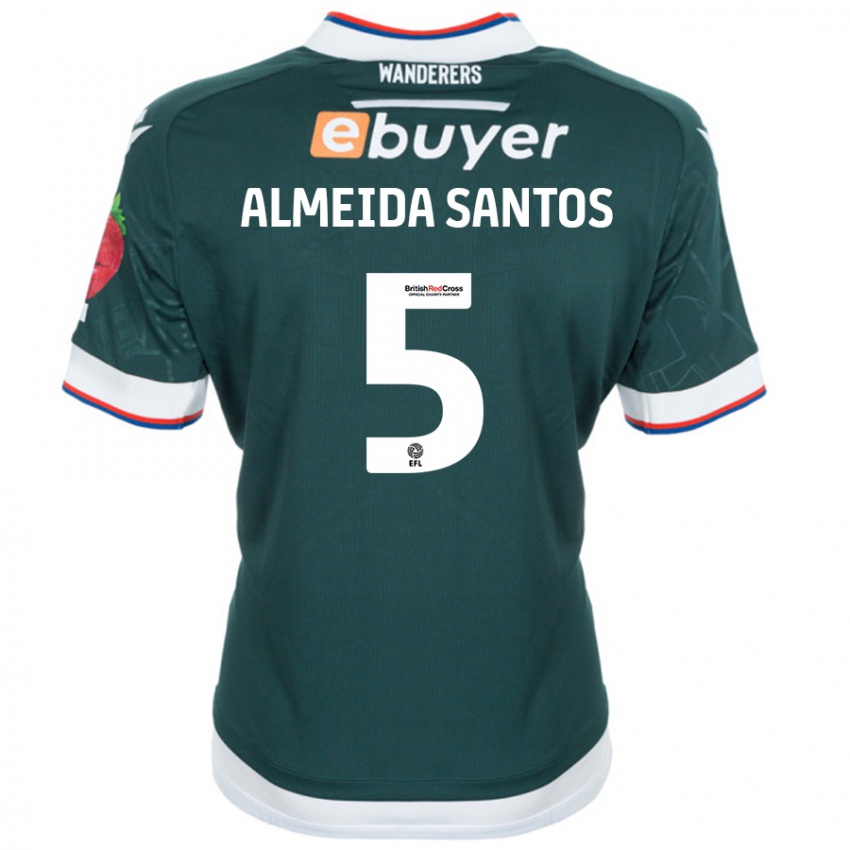 Enfant Maillot Ricardo Santos #5 Vert Foncé Tenues Extérieur 2024/25 T-Shirt Belgique