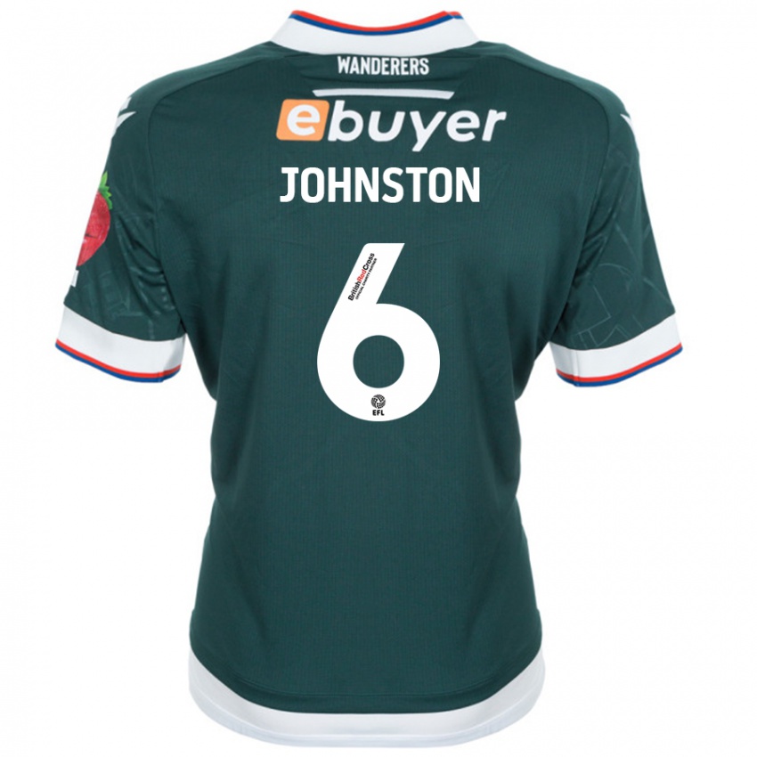 Enfant Maillot George Johnston #6 Vert Foncé Tenues Extérieur 2024/25 T-Shirt Belgique