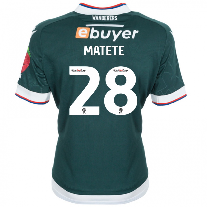 Enfant Maillot Jay Matete #28 Vert Foncé Tenues Extérieur 2024/25 T-Shirt Belgique