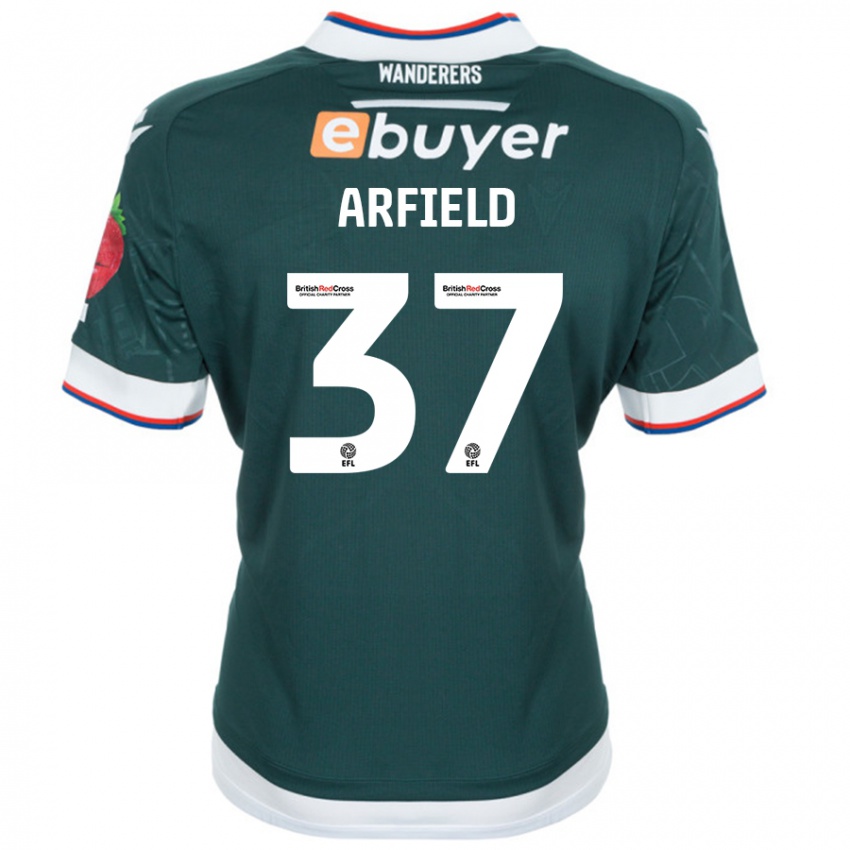 Enfant Maillot Scott Arfield #37 Vert Foncé Tenues Extérieur 2024/25 T-Shirt Belgique