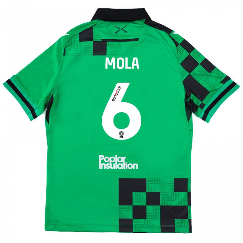 Enfant Maillot Clinton Mola #6 Vert Noir Tenues Extérieur 2024/25 T-Shirt Belgique