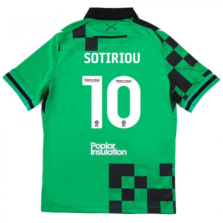 Enfant Maillot Ruel Sotiriou #10 Vert Noir Tenues Extérieur 2024/25 T-Shirt Belgique