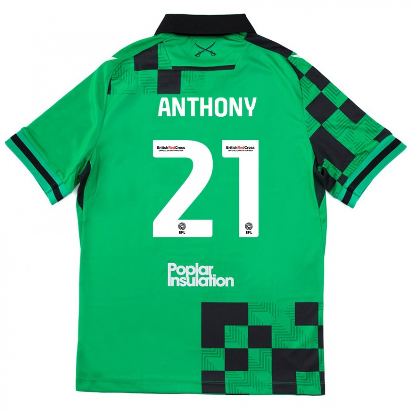 Enfant Maillot Micah Anthony #21 Vert Noir Tenues Extérieur 2024/25 T-Shirt Belgique