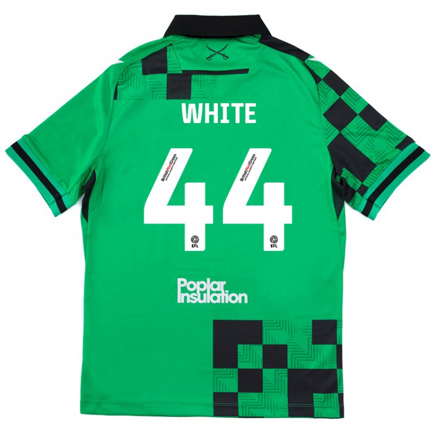 Enfant Maillot Charlie White #44 Vert Noir Tenues Extérieur 2024/25 T-Shirt Belgique