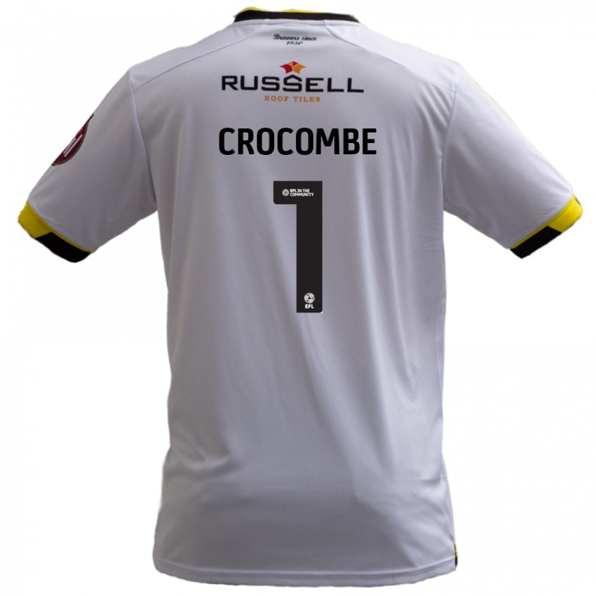 Enfant Maillot Max Crocombe #1 Blanc Tenues Extérieur 2024/25 T-Shirt Belgique