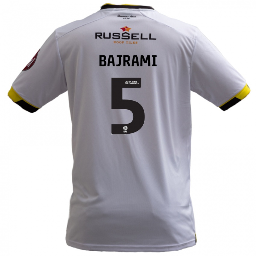 Enfant Maillot Geraldo Bajrami #5 Blanc Tenues Extérieur 2024/25 T-Shirt Belgique