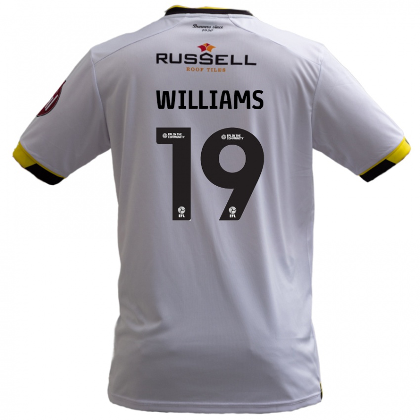 Enfant Maillot Dylan Williams #19 Blanc Tenues Extérieur 2024/25 T-Shirt Belgique