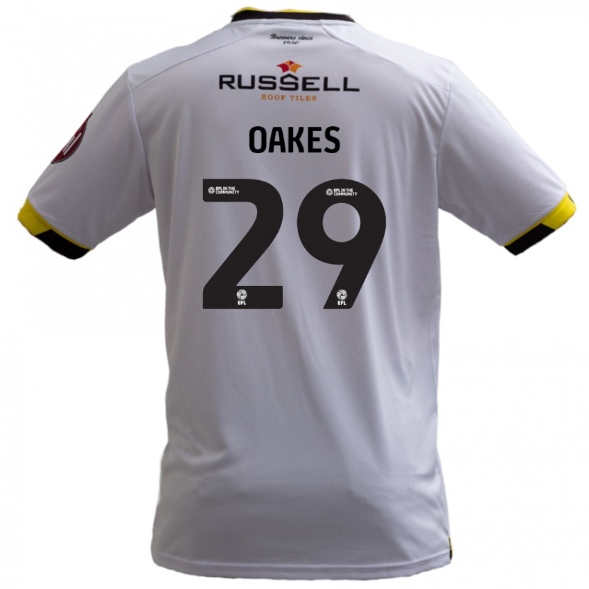 Enfant Maillot Toby Oakes #29 Blanc Tenues Extérieur 2024/25 T-Shirt Belgique