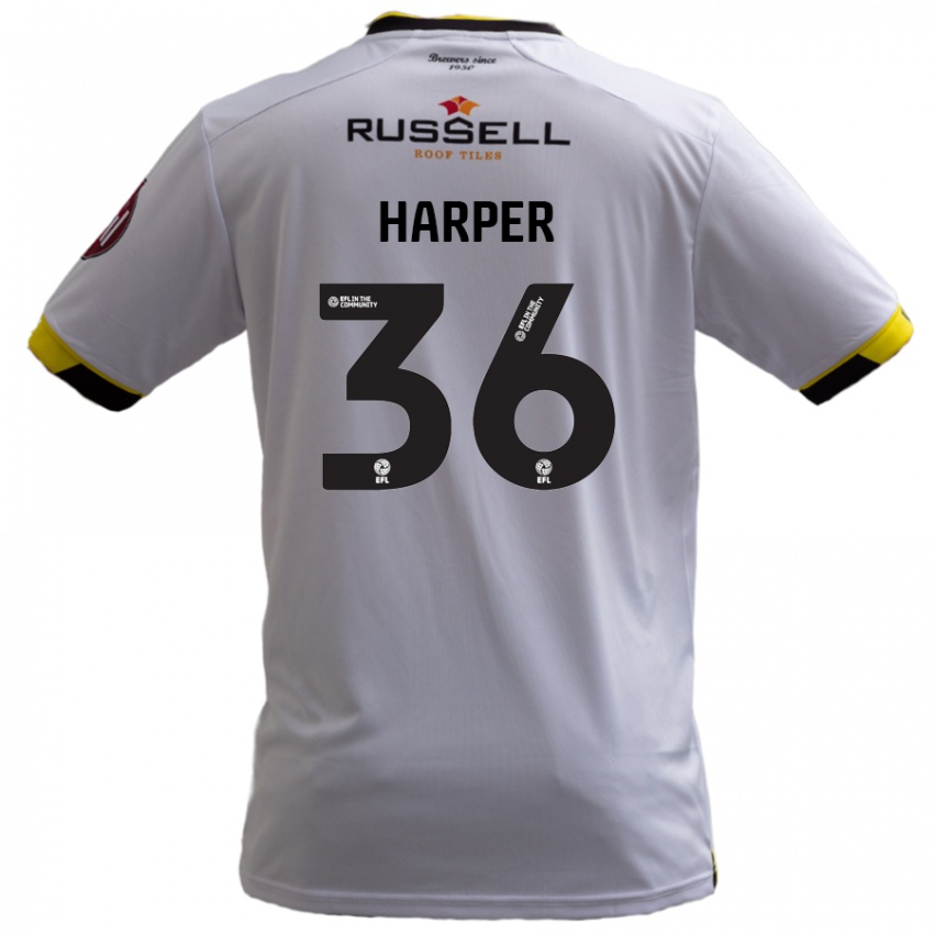 Enfant Maillot Rekeem Harper #36 Blanc Tenues Extérieur 2024/25 T-Shirt Belgique