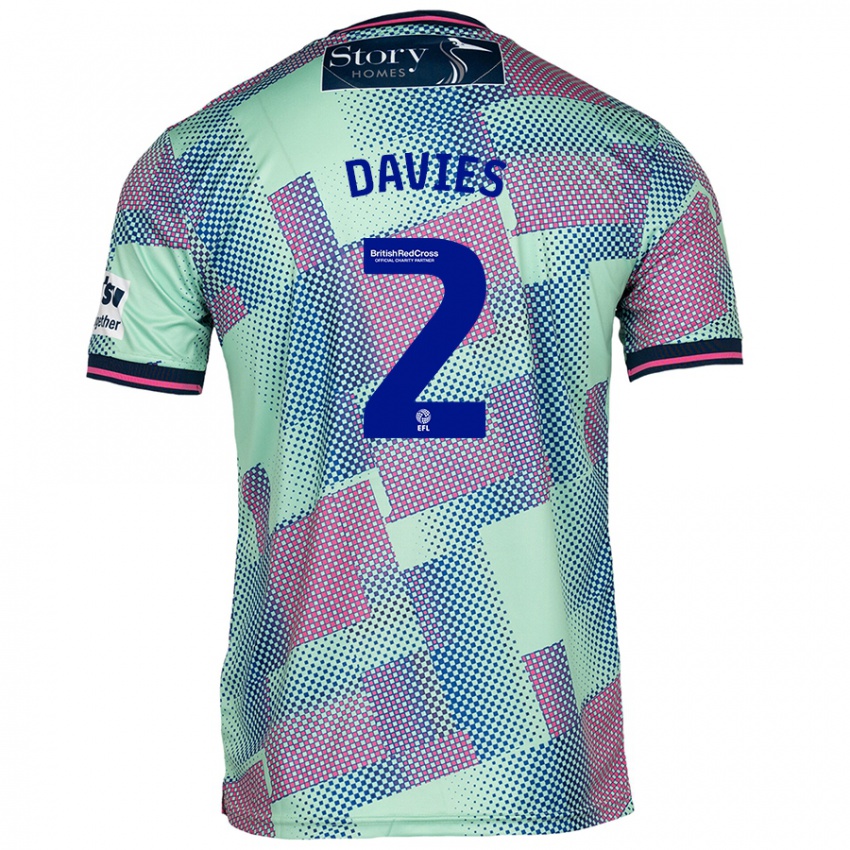 Enfant Maillot Archie Davies #2 Vert Tenues Extérieur 2024/25 T-Shirt Belgique