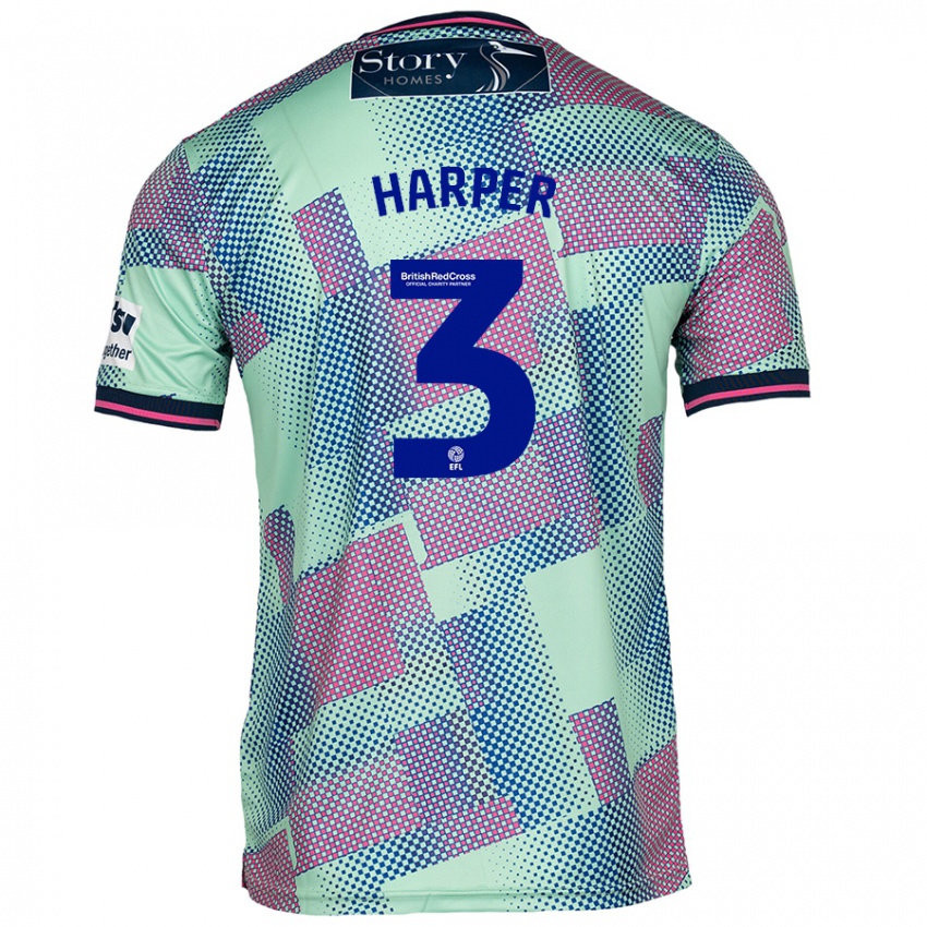 Enfant Maillot Cameron Harper #3 Vert Tenues Extérieur 2024/25 T-Shirt Belgique