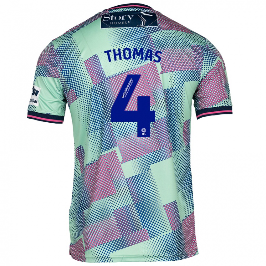 Enfant Maillot Terell Thomas #4 Vert Tenues Extérieur 2024/25 T-Shirt Belgique