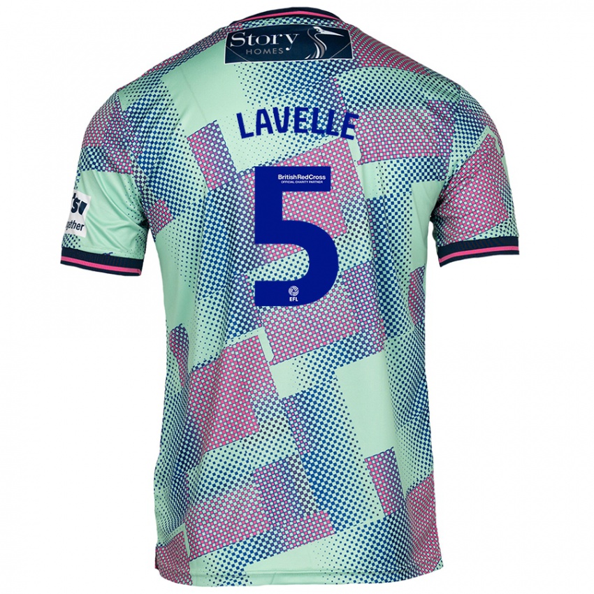 Enfant Maillot Sam Lavelle #5 Vert Tenues Extérieur 2024/25 T-Shirt Belgique