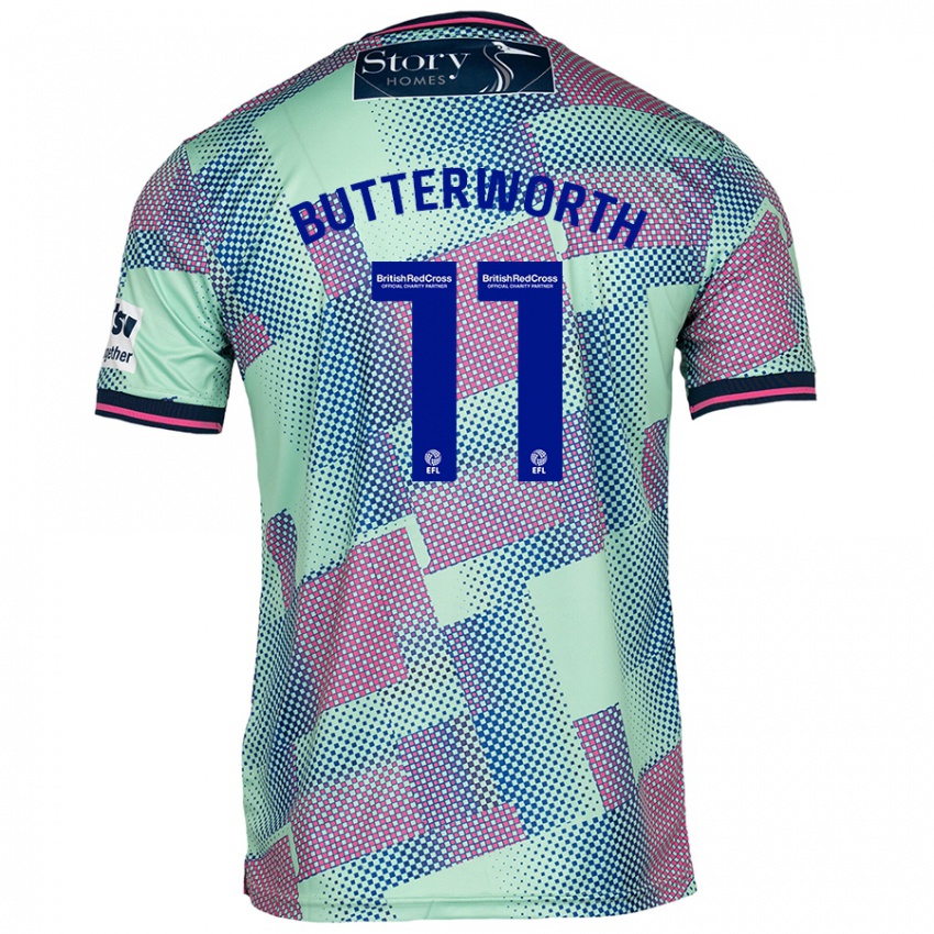 Enfant Maillot Daniel Butterworth #11 Vert Tenues Extérieur 2024/25 T-Shirt Belgique