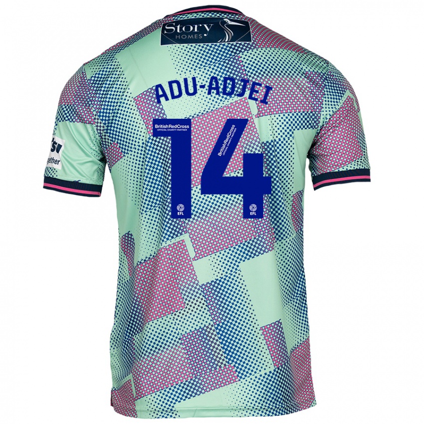 Enfant Maillot Daniel Adu-Adjei #14 Vert Tenues Extérieur 2024/25 T-Shirt Belgique