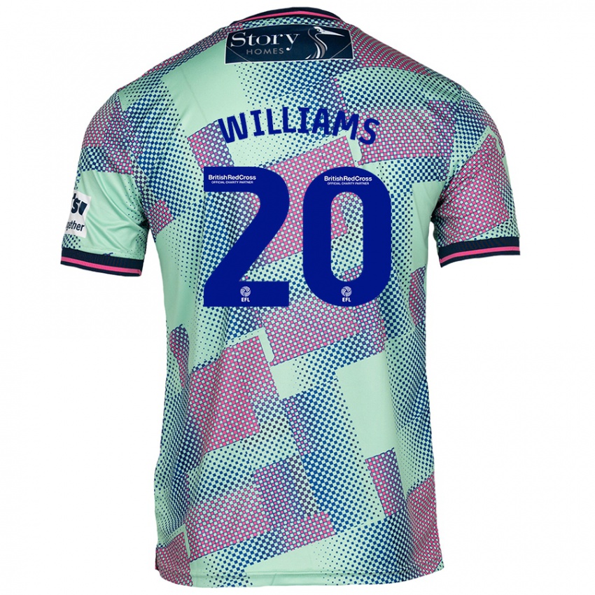 Enfant Maillot Ben Williams #20 Vert Tenues Extérieur 2024/25 T-Shirt Belgique