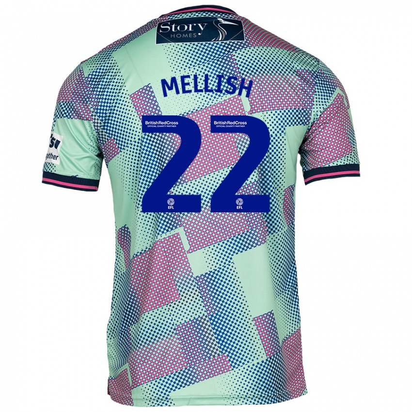 Enfant Maillot Jon Mellish #22 Vert Tenues Extérieur 2024/25 T-Shirt Belgique