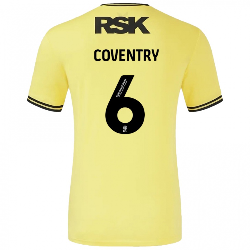 Kinderen Conor Coventry #6 Geel Zwart Uitshirt Uittenue 2024/25 T-Shirt België