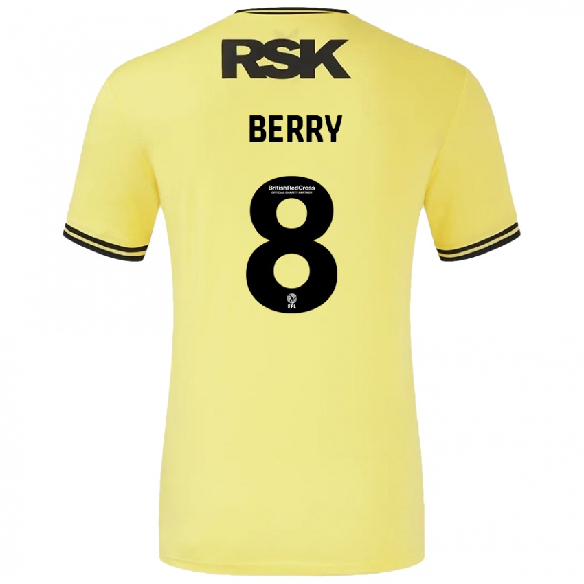 Kinderen Luke Berry #8 Geel Zwart Uitshirt Uittenue 2024/25 T-Shirt België