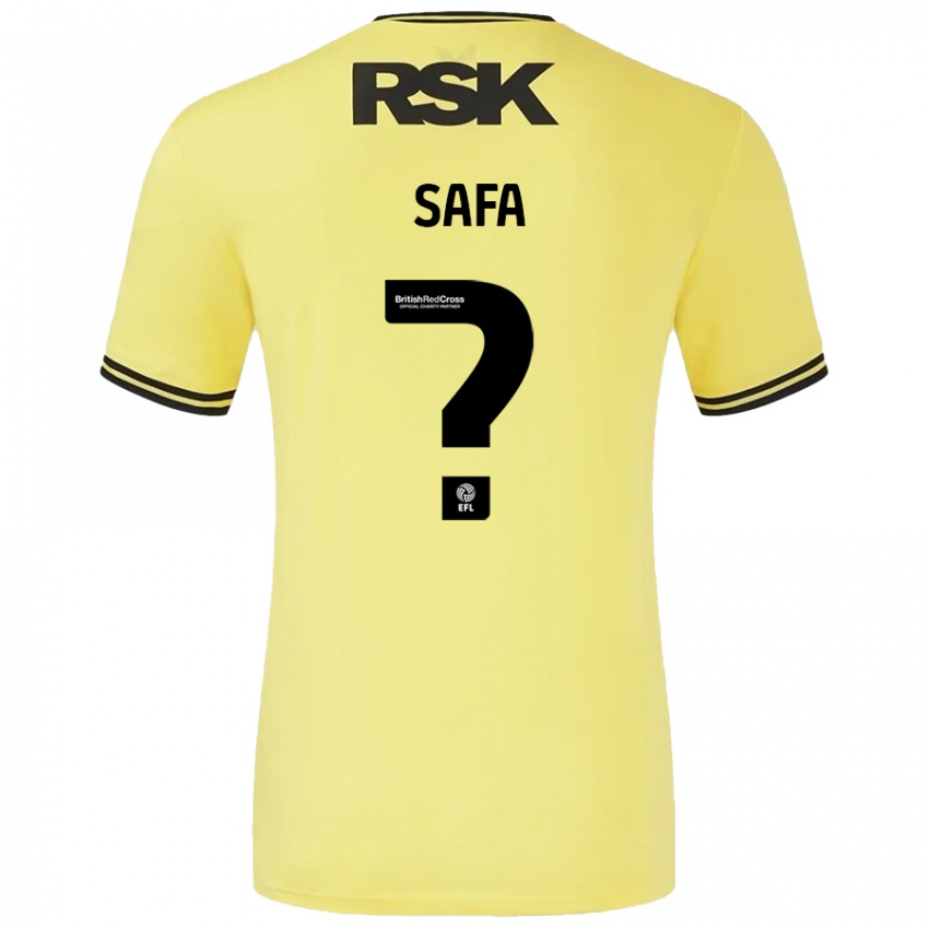 Kinderen Jacob Safa #0 Geel Zwart Uitshirt Uittenue 2024/25 T-Shirt België