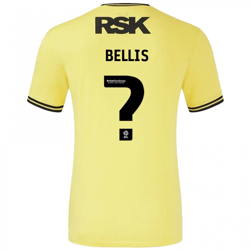 Kinderen Reece Bellis #0 Geel Zwart Uitshirt Uittenue 2024/25 T-Shirt België