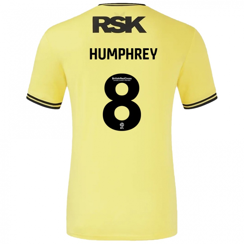 Kinderen Carla Humphrey #8 Geel Zwart Uitshirt Uittenue 2024/25 T-Shirt België