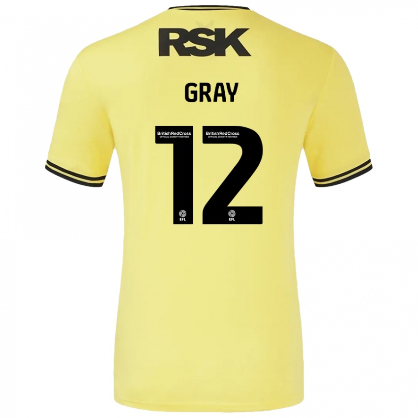 Kinderen Jessica Gray #12 Geel Zwart Uitshirt Uittenue 2024/25 T-Shirt België