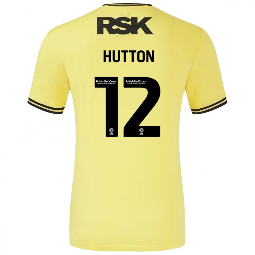 Kinderen Jodie Hutton #12 Geel Zwart Uitshirt Uittenue 2024/25 T-Shirt België