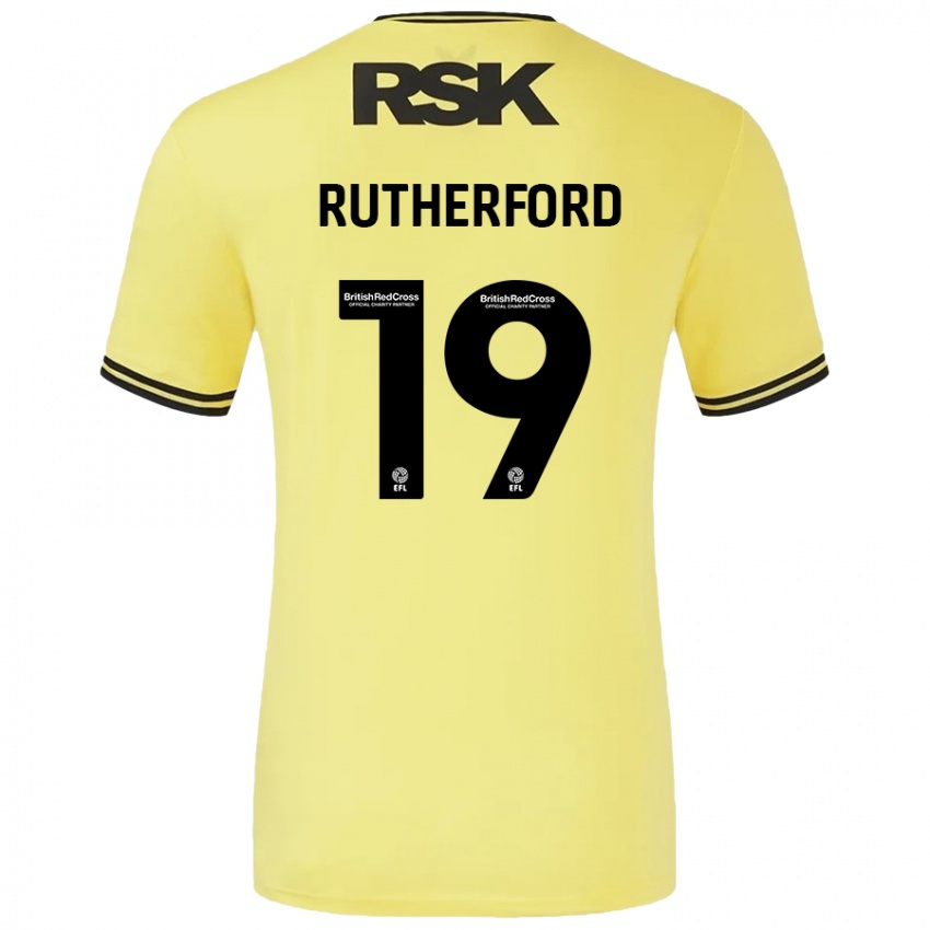 Kinderen Ella Rutherford #19 Geel Zwart Uitshirt Uittenue 2024/25 T-Shirt België