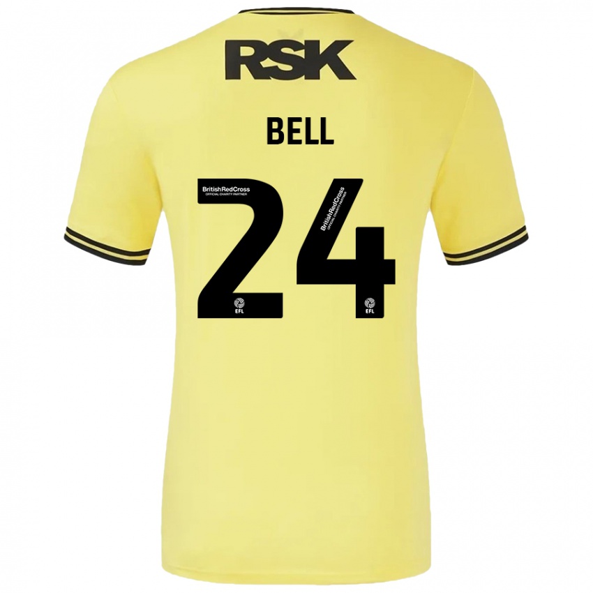 Kinderen Taylor Bell #24 Geel Zwart Uitshirt Uittenue 2024/25 T-Shirt België