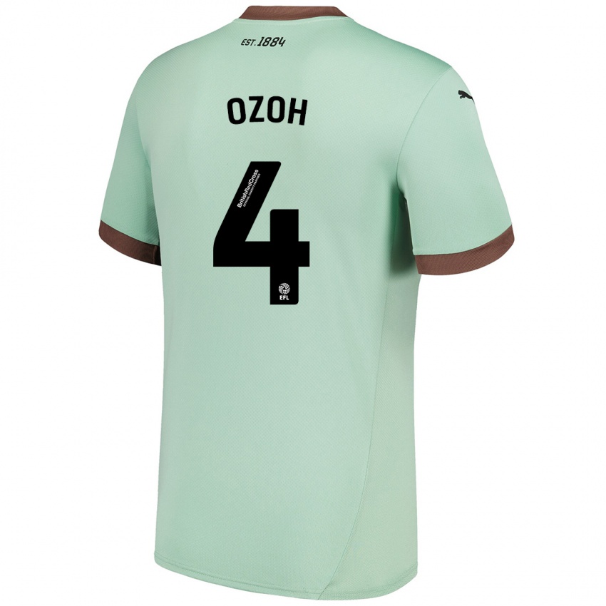 Kinderen David Ozoh #4 Lichtgroen Uitshirt Uittenue 2024/25 T-Shirt België