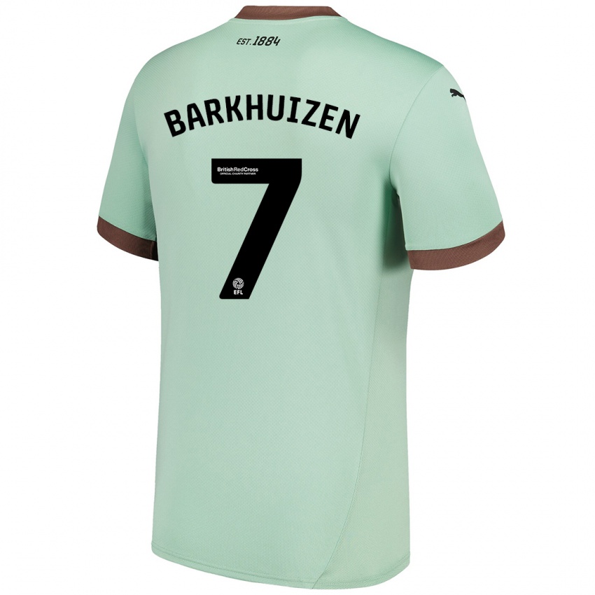 Kinderen Tom Barkhuizen #7 Lichtgroen Uitshirt Uittenue 2024/25 T-Shirt België