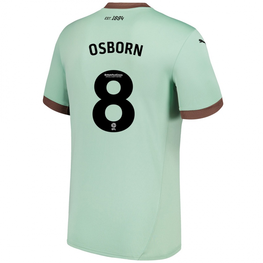 Kinderen Ben Osborn #8 Lichtgroen Uitshirt Uittenue 2024/25 T-Shirt België