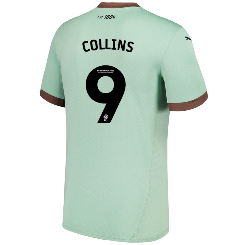 Kinderen James Collins #9 Lichtgroen Uitshirt Uittenue 2024/25 T-Shirt België