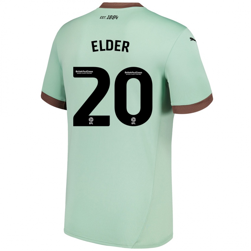 Kinderen Callum Elder #20 Lichtgroen Uitshirt Uittenue 2024/25 T-Shirt België