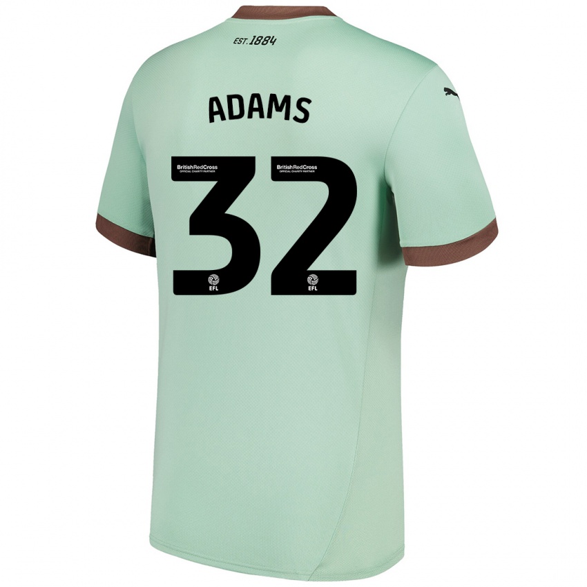 Kinderen Ebou Adams #32 Lichtgroen Uitshirt Uittenue 2024/25 T-Shirt België