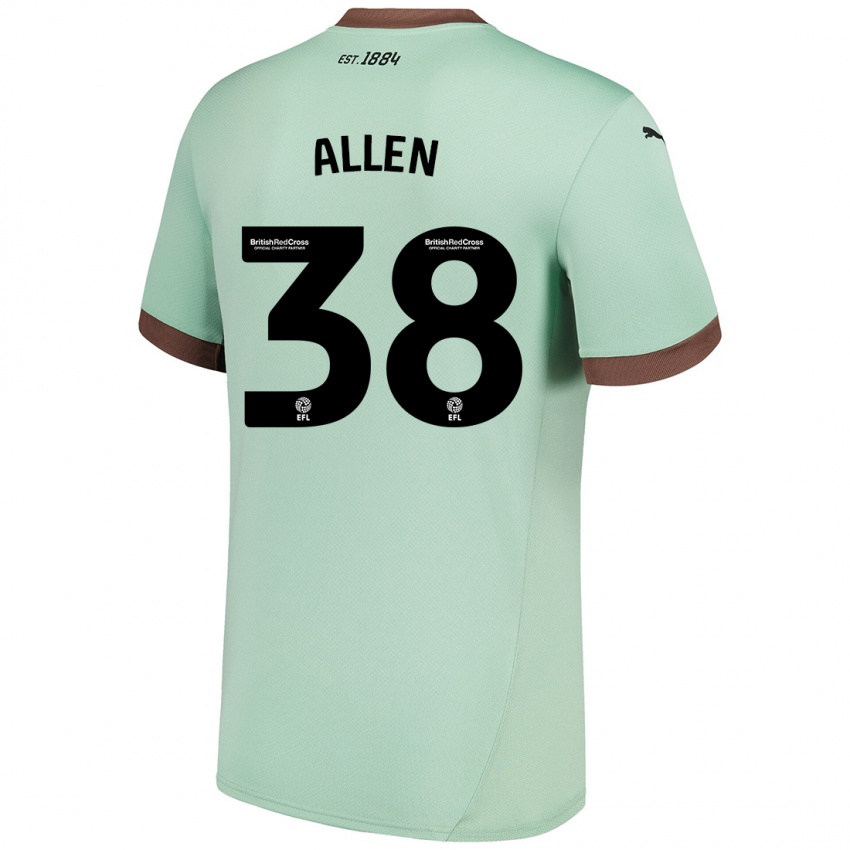 Kinderen Cruz Allen #38 Lichtgroen Uitshirt Uittenue 2024/25 T-Shirt België