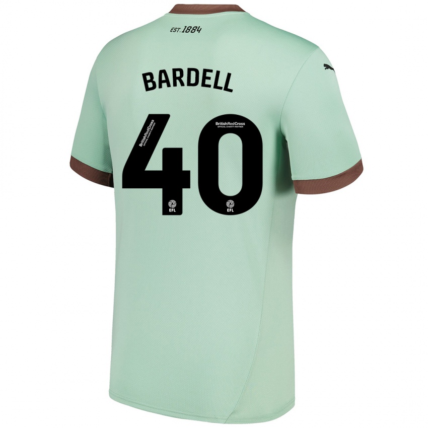 Kinderen Max Bardell #40 Lichtgroen Uitshirt Uittenue 2024/25 T-Shirt België