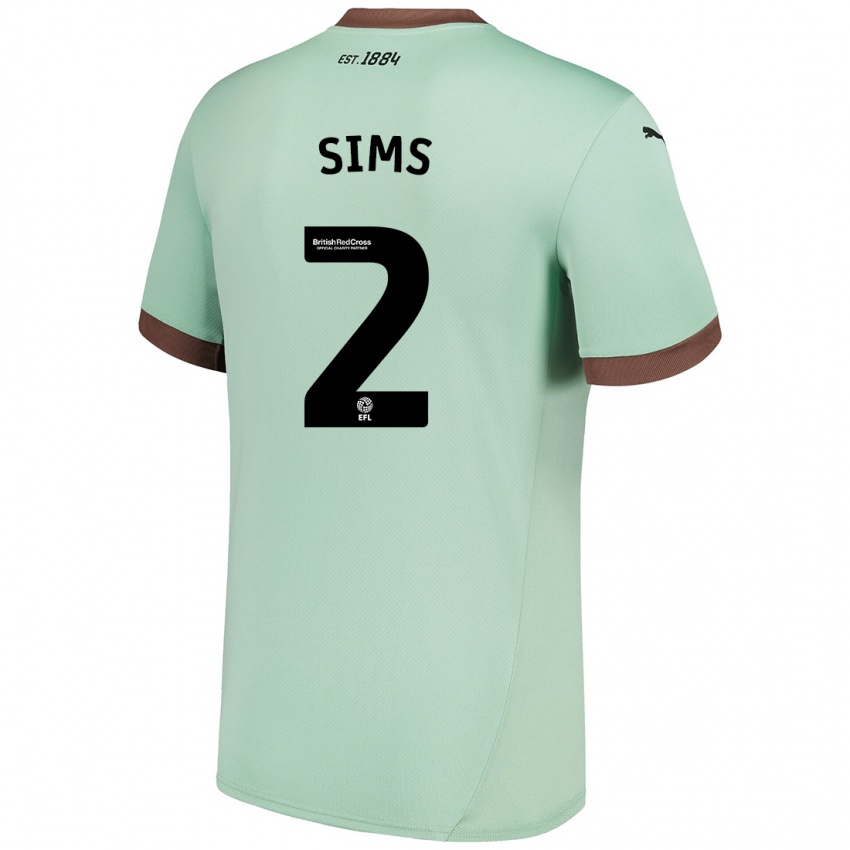 Kinderen Amy Sims #2 Lichtgroen Uitshirt Uittenue 2024/25 T-Shirt België