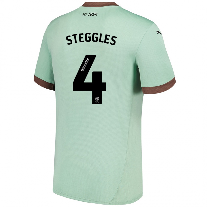 Kinderen Charlotte Steggles #4 Lichtgroen Uitshirt Uittenue 2024/25 T-Shirt België