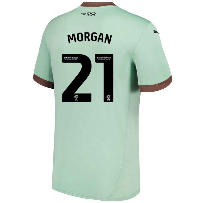 Kinderen Sarah Morgan #21 Lichtgroen Uitshirt Uittenue 2024/25 T-Shirt België