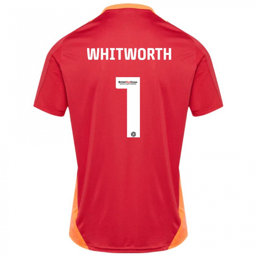 Enfant Maillot Joe Whitworth #1 Bleu Blanc Cassé Tenues Extérieur 2024/25 T-Shirt Belgique