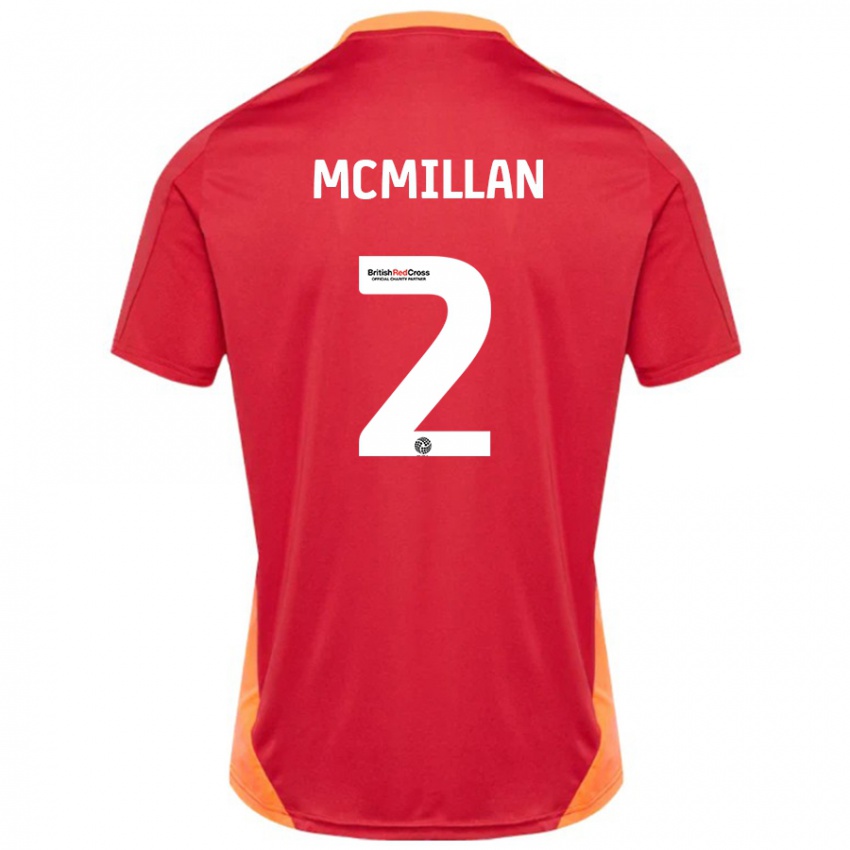 Enfant Maillot Jack Mcmillan #2 Bleu Blanc Cassé Tenues Extérieur 2024/25 T-Shirt Belgique