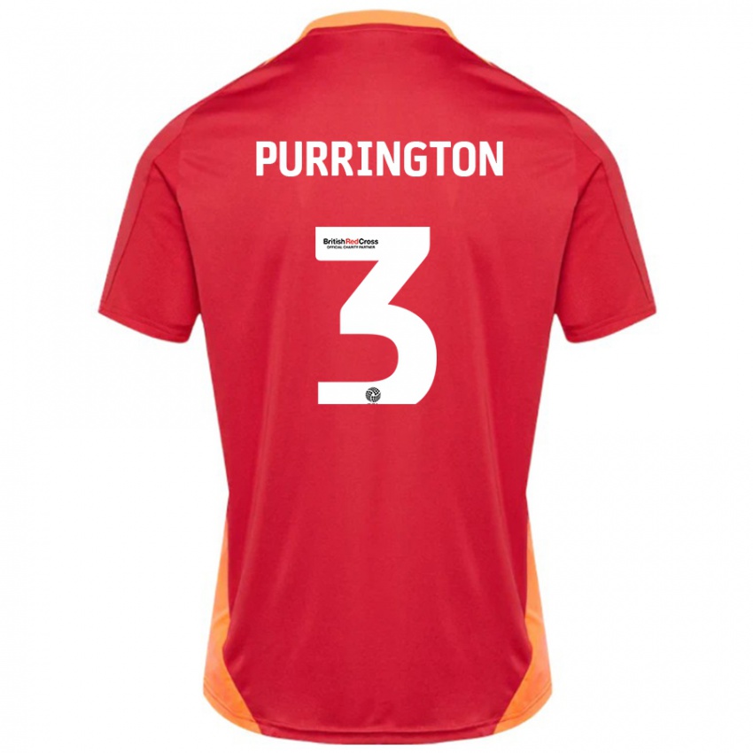 Enfant Maillot Ben Purrington #3 Bleu Blanc Cassé Tenues Extérieur 2024/25 T-Shirt Belgique