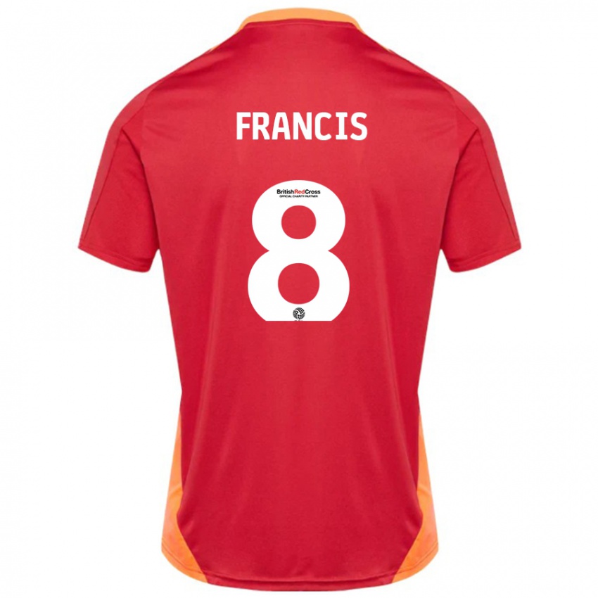 Enfant Maillot Ed Francis #8 Bleu Blanc Cassé Tenues Extérieur 2024/25 T-Shirt Belgique