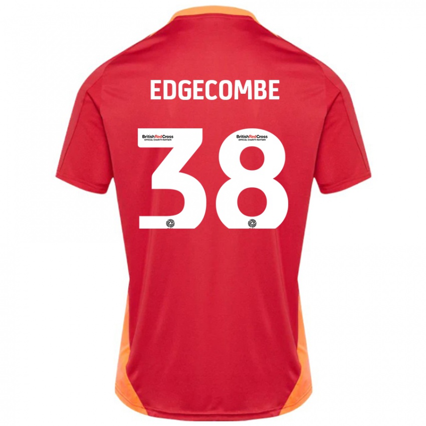 Enfant Maillot Max Edgecombe #38 Bleu Blanc Cassé Tenues Extérieur 2024/25 T-Shirt Belgique