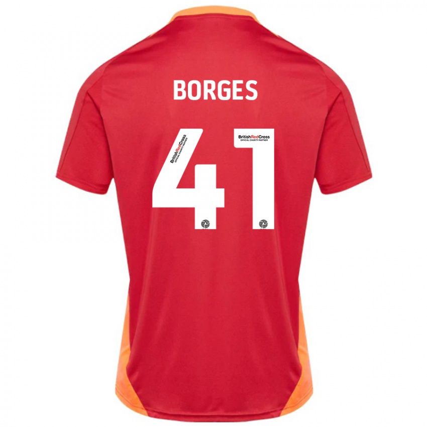 Enfant Maillot Pedro Borges #41 Bleu Blanc Cassé Tenues Extérieur 2024/25 T-Shirt Belgique