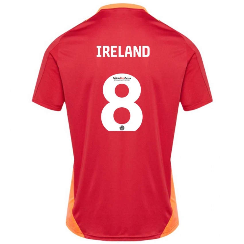 Enfant Maillot Beth Ireland #8 Bleu Blanc Cassé Tenues Extérieur 2024/25 T-Shirt Belgique