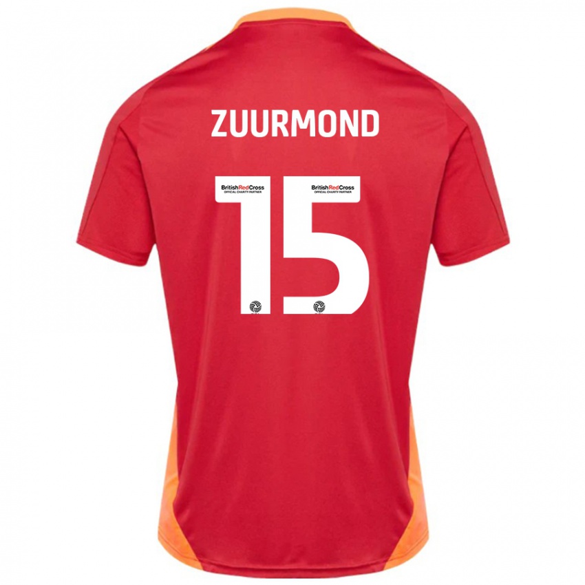 Enfant Maillot Ishbel Zuurmond #15 Bleu Blanc Cassé Tenues Extérieur 2024/25 T-Shirt Belgique